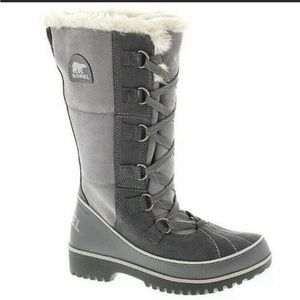 SOREL Womens Tivoli II Hight Snow Boots 🥾 Size 7 Grey/Denim Suede ‼️